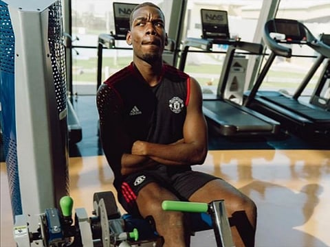 Paul Pogba is in Dubai undergoing warm weather training during his injury rehab.