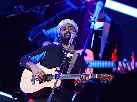 Bollywood singer Arijit Singh at Abu Dhabi’s Etihad Arena.
