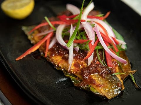 Sambal seabass, a spicy fish dish from Singapore