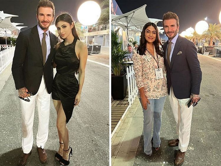 David Beckham, Mouni Roy and Mrunal Thakur