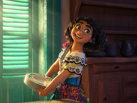  “Encanto” features Stephanie Beatriz as the voice of Mirabel and songs by Lin-Manuel Miranda. 