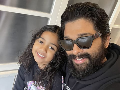Allu Arjun with his dauther Allu Arha