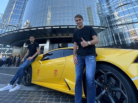 Dennis Suarèz and Matias Dituro during their visit to Dubai