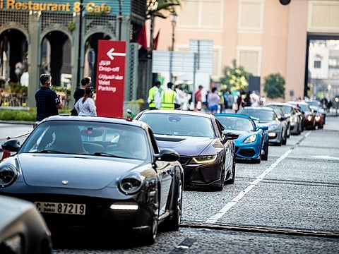 Flagging off the parade was Noor Daoud, the Middle East’s first female drift racer