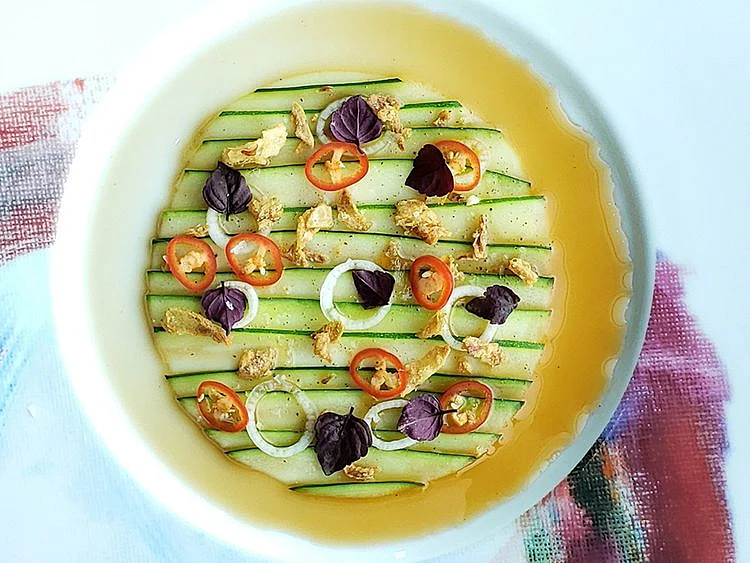 Chef Akira Back's recipe for zucchini carpaccio 