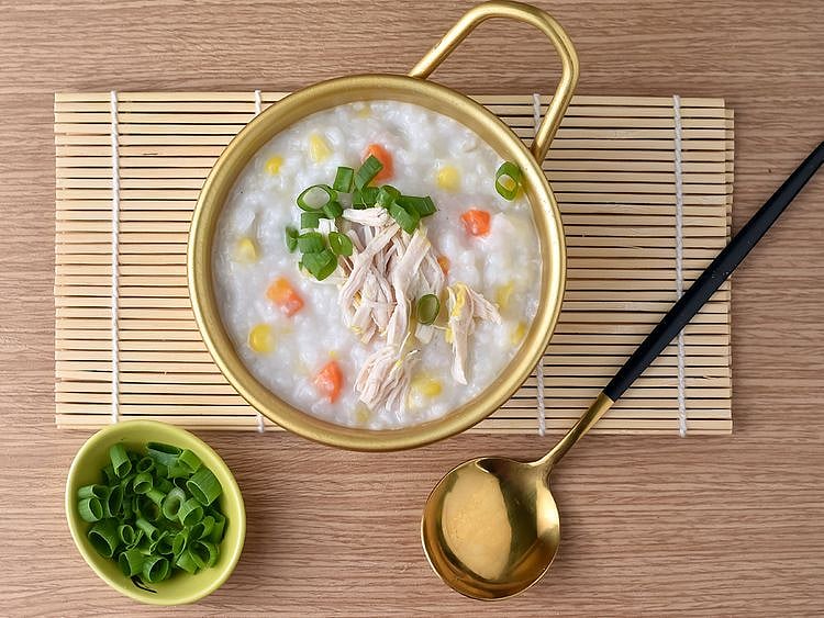 Korean Dakjuk or Chicken Porridge