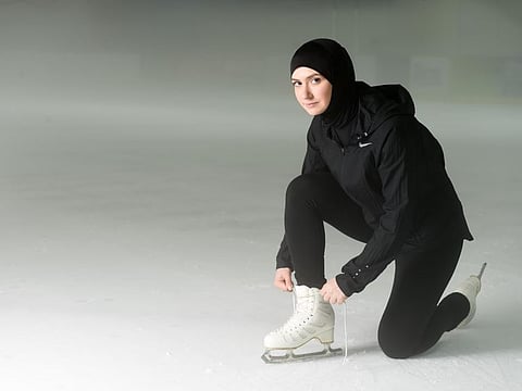 Zahra Lari at the Zayed Sports City, Abu Dhabi. 