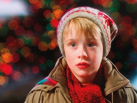 Macaulay Culkin in a scene from the 1990 film Home Alone,