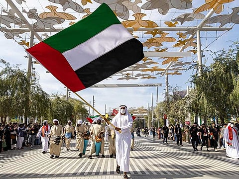 Colours of the World Parade during UAE National Day and the Golden Jubilee Celebrations, Expo 2020 Dubai. 
