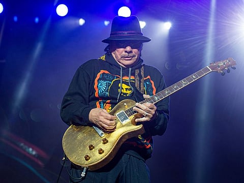 Carlos Santana performs at the BottleRock Napa Valley Music Festival on May 26, 2019, in Napa, Calif.