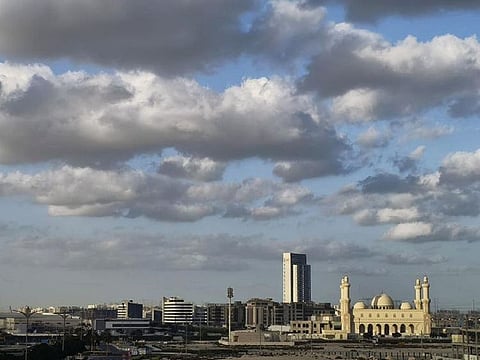 Rainy clouds in Dubai