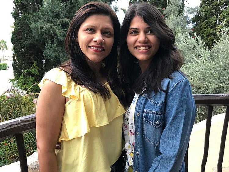 Cheyanne Kelly Lobo (right) with her mum.