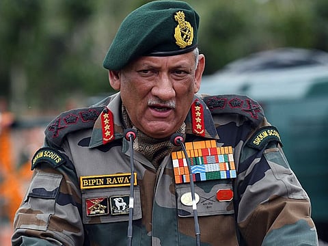 File photo of CDS General Bipin Rawat, who died in IAF chopper crash in Coonoor on Wednesday. 