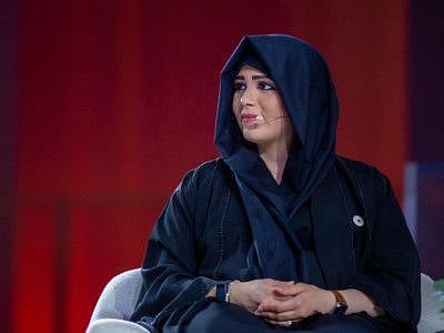 Sheikha Latifa bint Mohammed bin Rashid Al Maktoum speaks at the World Conference on Creative Economy 2021 (WCCE), at Expo 2020 Dubai.