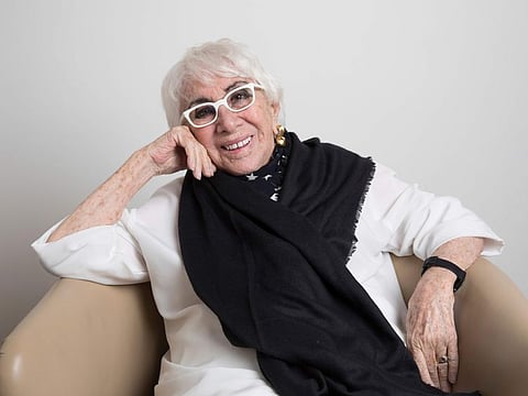 Lina Wertmuller poses for a portrait on Thursday Oct. 24, 2019 in Los Angeles. Wertmuller was the first-ever woman to be nominated for a best director Oscar for her 1976 classic 'Seven Beauties' and will receive an honorary Oscar for her achievements. 