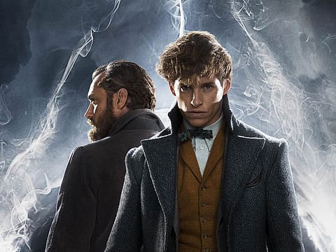 Jude Law and Eddie Redmayne in Fantastic Beasts