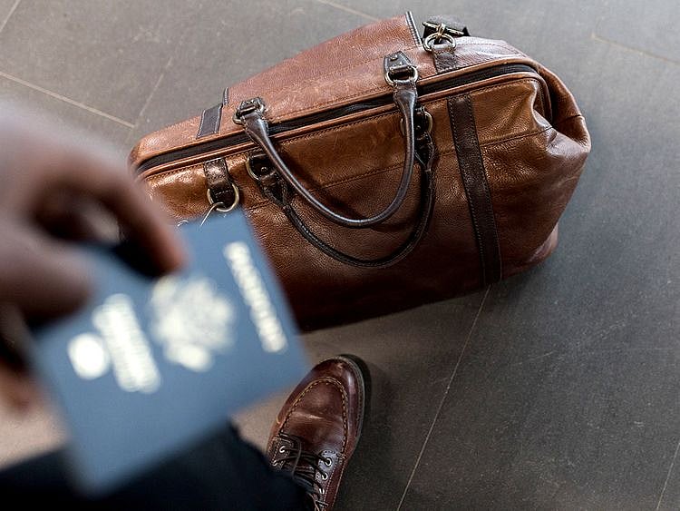 travel bags stock