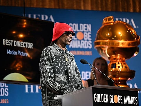 Snoop Dogg attends the nominations announcement for the 79th Golden Globe Awards, December 13, 2021, at the Beverly Hilton Hotel in Beverly Hills, California.