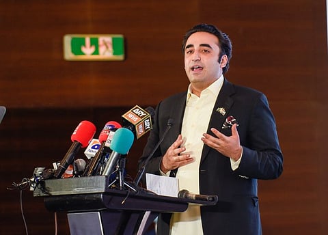 Bilawal Bhutto Zardari, Chairman of Pakistan Peoples Party, at the Sindh Investment Conference in Dubai on Tuesday