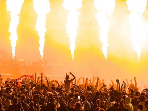 DJ Snake on stage at Etihad Park at the Abu Dhabi F1 Grand Prix in 2021