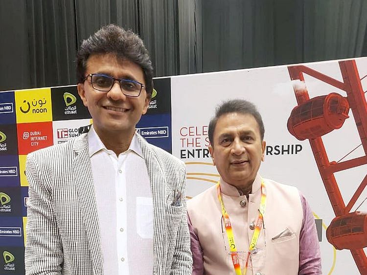 Anis Sajan and Sunil Gavaskar