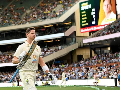 Redemption song: Steve Smith, back in a skipper's role albeit on a temporary basis, rose to the occasion with an innings of 93.