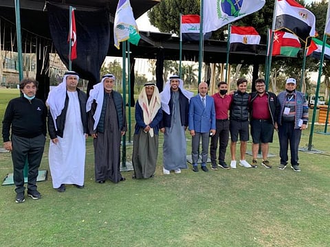 The Emirates Golf Federation Team and delegation attending the Arab Golf Championship this week in Cairo, Egypt.