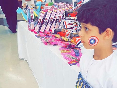 Young Abdulla Al Bedwawi at the book promotion.