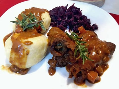 Recipe to make potato dumplings and roulade for Xmas!