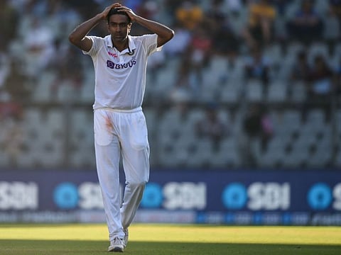 India's Ravichandran Ashwin reacts during the second Test against New Zealand in Mumbai. India's third-highest Test wicket-taker revealed that he nearly quit several times between 2018 and 2020.