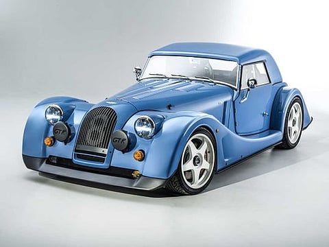 First Morgan Plus 8 GTR rolls off production line in Yas Marina Blue