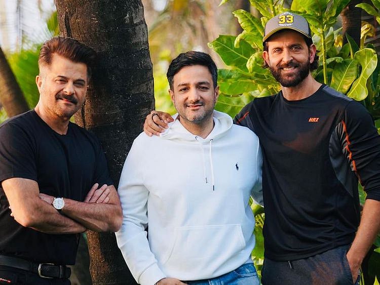 Anil Kapoor, 'Fighter' director Siddharth Anand and Hrithik Roshan