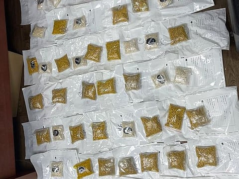 Packets of Captagon pills that were confiscated by Dubai Customs officials. 