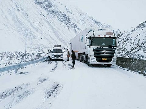 Pakistan-China border, Khunjerab Pass, is the highest paved international border at an altitude of 15,500 feet. 
