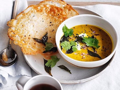 Rawa dosa or crepe like but savoury  