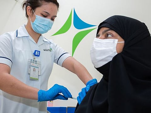Illustrative file image: Pfizer COVID-19 vaccine administered to a resident in Dubai