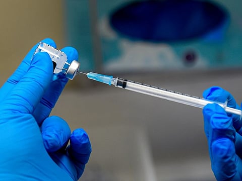 The Pfizer COVID-19 vaccine being administered at Zabeel Primary Health Centre in Dubai.