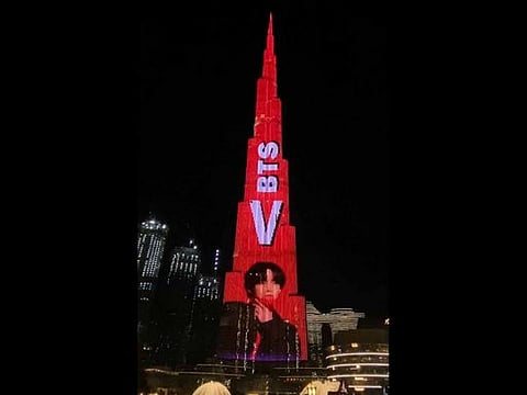 K-Pop mania: BTS’ V gets his own Burj Khalifa tribute on his birthday