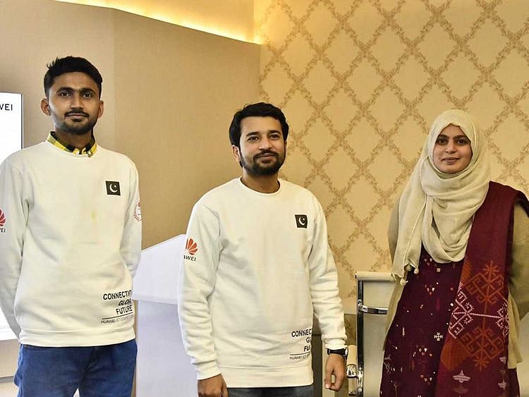 Pakistani students, Kalim Ullah, Maria Aftab and Asadullah ICT championship