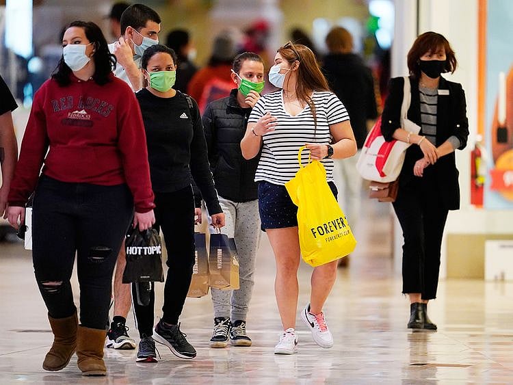 Shoppers at Park Meadows Mall in Lone Tree, Colorado. 