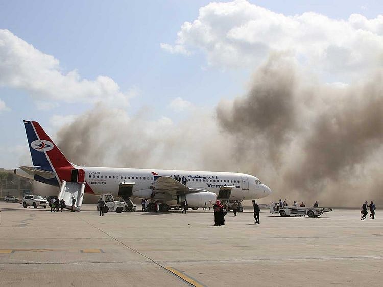 Yemen Aden airport blast