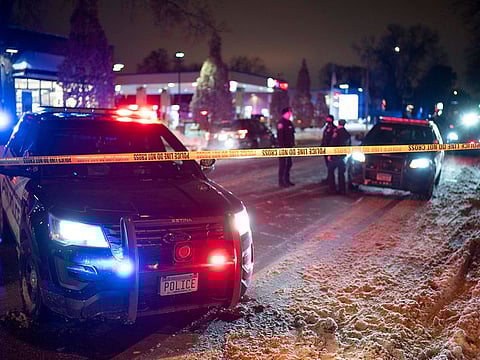 The scene at 36th St. and Cedar Ave. S. after a man was shot and killed by Minneapolis Police Wednesday, Dec. 30, 2020, in Minneapolis