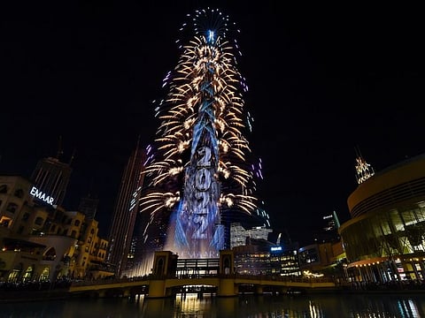 New Year 2022: Dubai welcomes the new year with amazing fireworks and laser show at Burj Khalifa.
