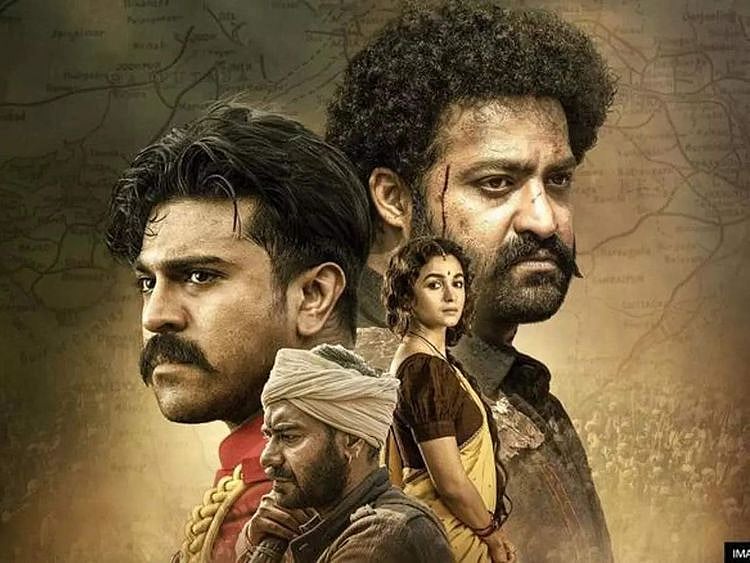 A poster of RRR