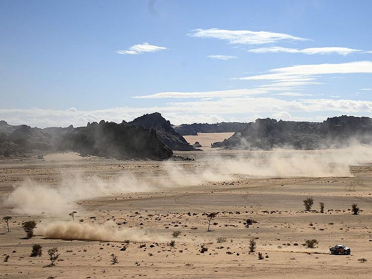 Nasser Al Attiyah in action in the Dakar Rally
