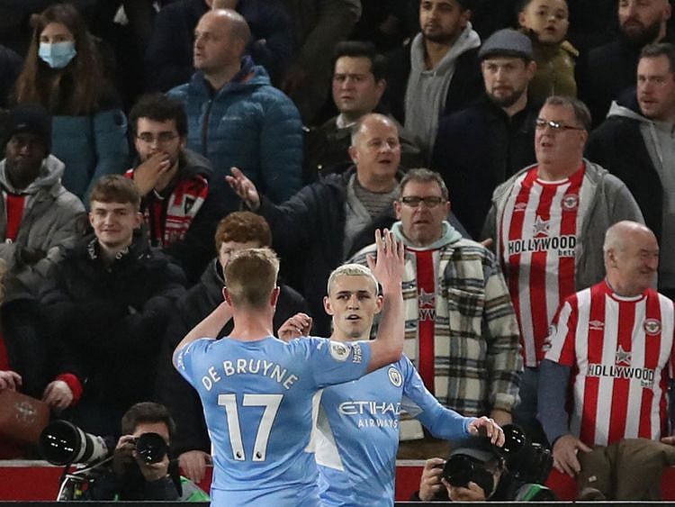 Phil Foden scored the winner against Brentford