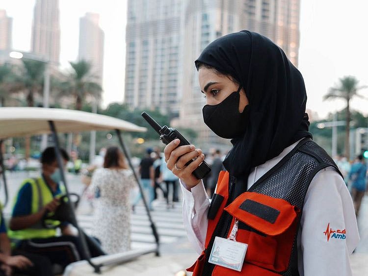 STOCK paramedics from DUBAI AMBULANCE 