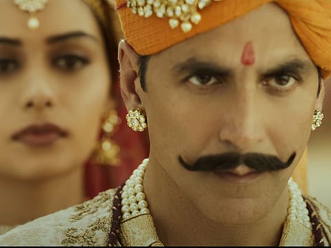 Manushi Chhillar and Akshay Kumar in 'Prithviraj'
