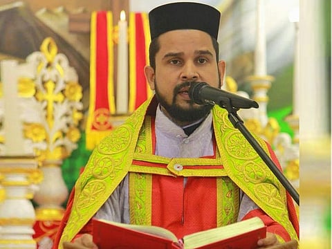 Fr Seby Eldhose is survived by his wife and three children, who are all in India