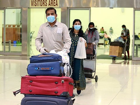 Passengers exit the Kochi International Airport in Kerala.